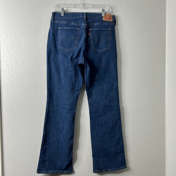 Levi’s Classic Bootcut Jeans 10 Blue Awe Dark Wash Mid Rise Stretch Denim - Picture 6 of 12
